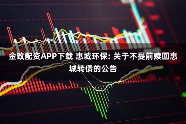 金致配资APP下载 惠城环保: 关于不提前赎回惠城转债的公告