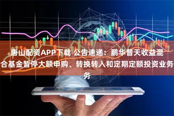 唐山配资APP下载 公告速递：鹏华普天收益混合基金暂停大额申购、转换转入和定期定额投资业务
